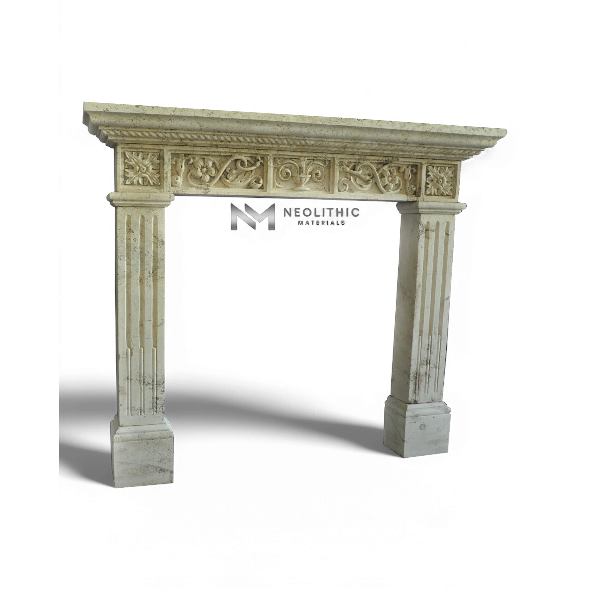 Limestone Fireplace Mantel